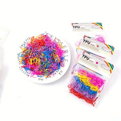 900pcs Kids' Disposable Hair Ties - Perfect Hair Accessory