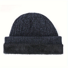 Winter Velvet Beanie Hat Knitted Hat Outdoor Cycling Coldproof Beanie Hat