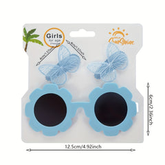 Kids Sunglasses & Butterfly Hair Clip Set