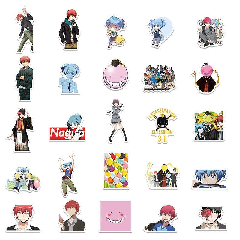100pcs Assassination Classroom Korosensei Series Waterproof Stickers
