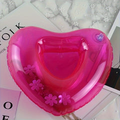 12pcs HeartShaped Inflatable Pool Coasters PVC Floating Drink Holders