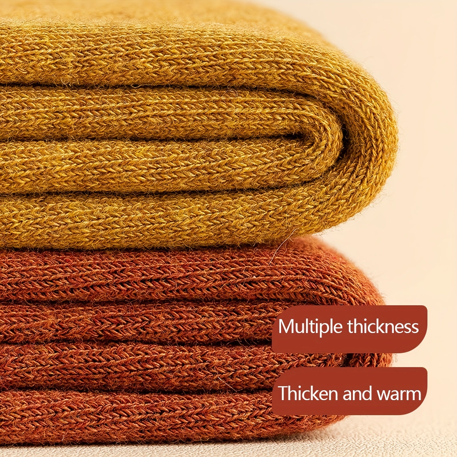 3 Pairs Winter Fleece Thickened Warm Stockings