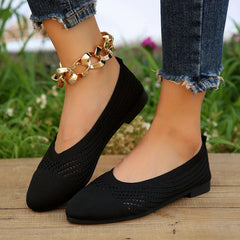 Women's Pointed Toe Ballet Flats Soft Sole Breathable Slip On Shoes