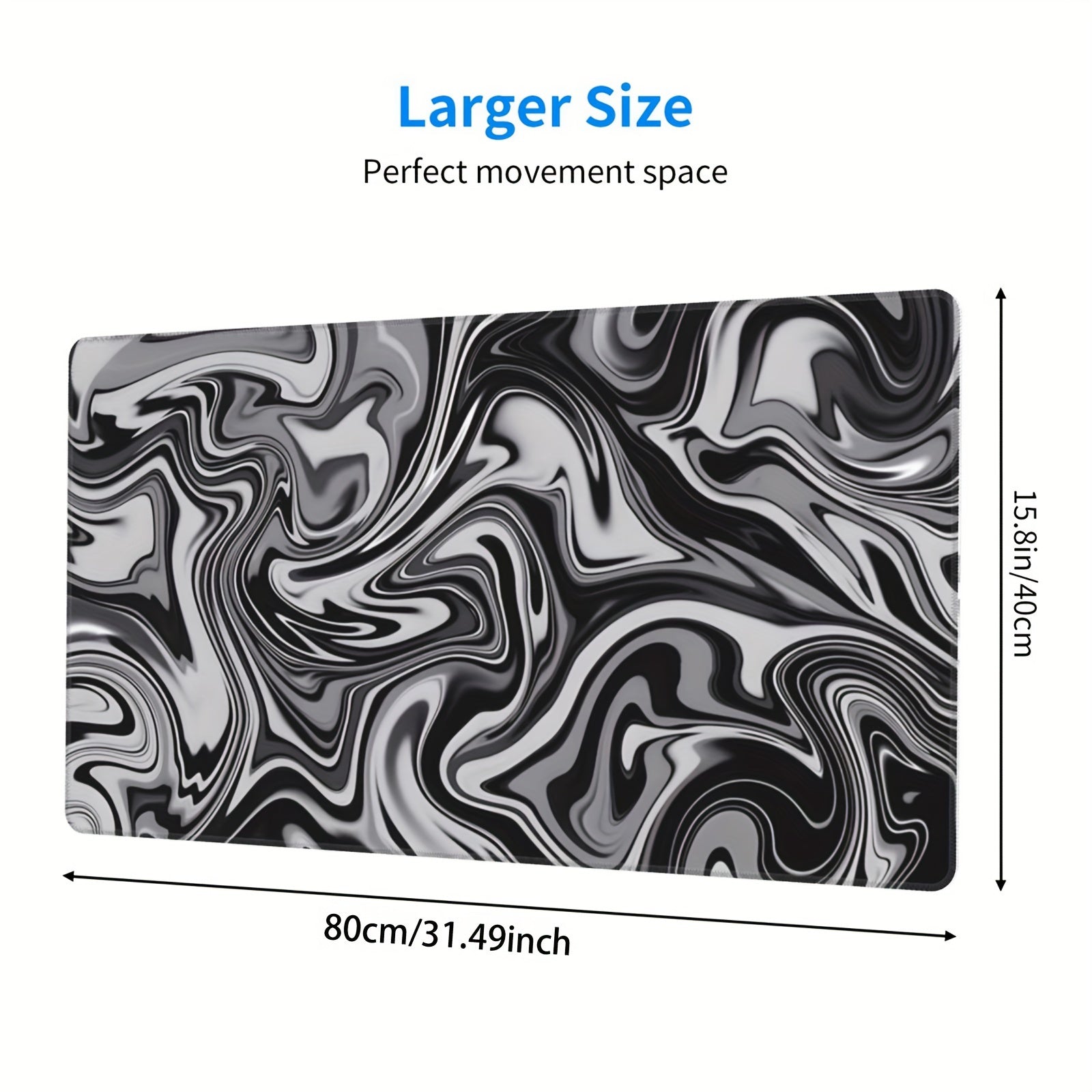 Thick Abstract Large Mouse Pad 80x40cm Anti-Skid Office Desk Carpet