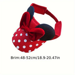 Baby Toddler Girls Mouse Ear Sun Visor Hat with Bow