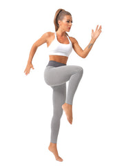Women's Seersucker High Waisted Yoga Leggings