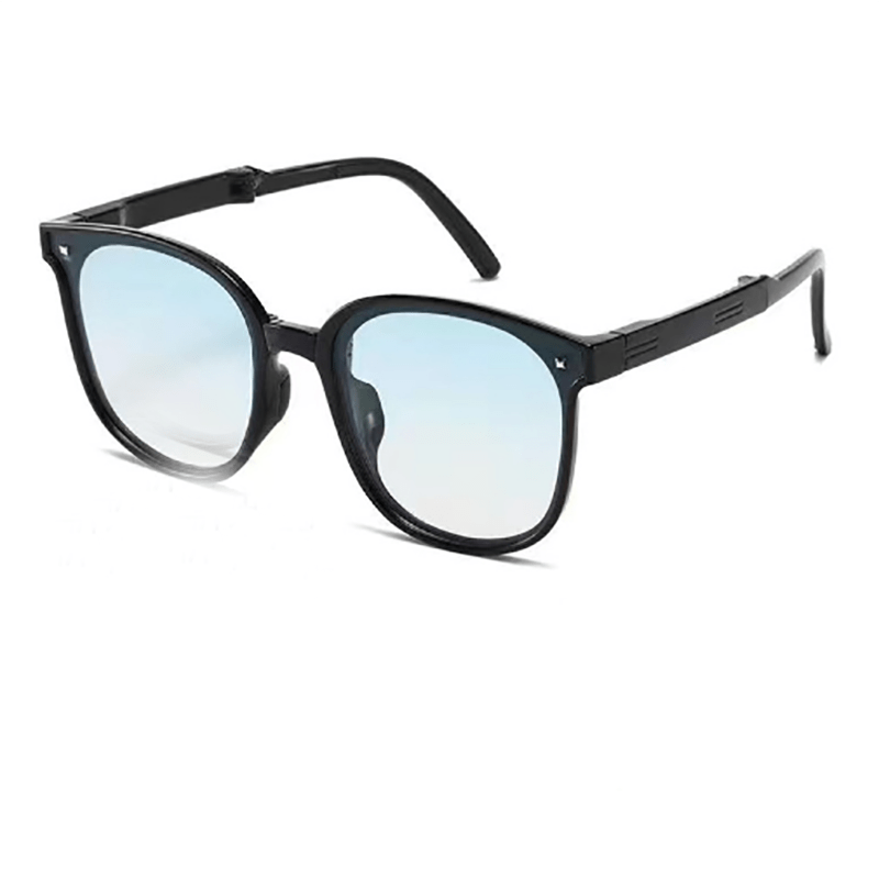 Foldable Square Sunglasses Rivet Decor Anti Glare UV400