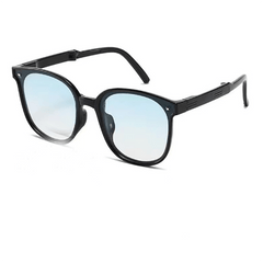 Foldable Square Sunglasses Rivet Decor Anti Glare UV400
