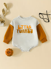 Baby Pumpkin Print Romper Jumpsuit for 0-2 Years Old