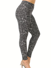 Floral Print High Rise Leggings