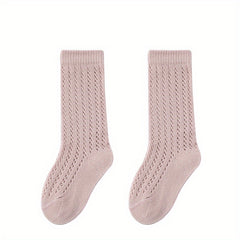 Baby Mesh Knee High Socks Breathable Bow Socks for Girls