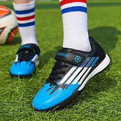 Youth Turf Football Boots Anti-Skid Lace Up Soccer Cleats