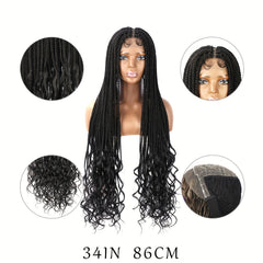 86 36 Cm Full Lace Frontal Knotless Box Braids Wig