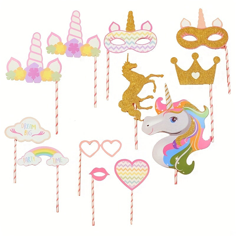 12pcs Cartoon Party Theme Paper Cards Kids Birthday Decor