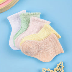 5pairs Soft Comfortable Thin Breathable Socks for Baby Boys And Girls