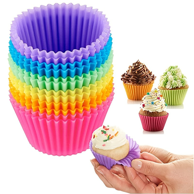 7pcs Silicone Muffin Cupcake Molds - Bake Delicious Treats with Ease