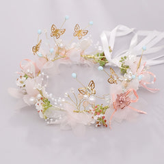 Sweet Butterfly Flower Headband For Flower Girl