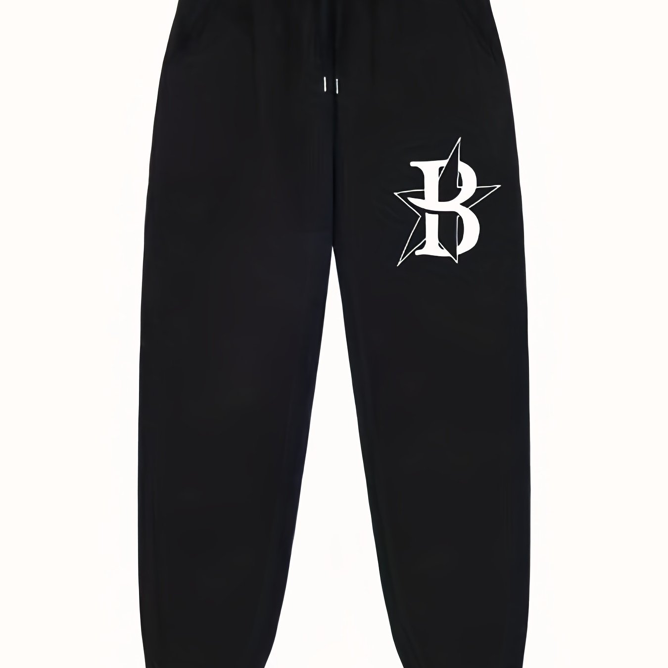 Letter Print Star Pattern Joggers Men's Casual Loose Fit Pants