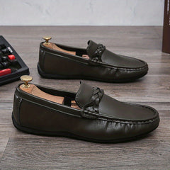Men's Moc Toe Loafer Shoes Comfy Slip On Shoes
