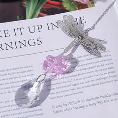 Dragonfly Crystal Pendant Colorful Hanging Ornament