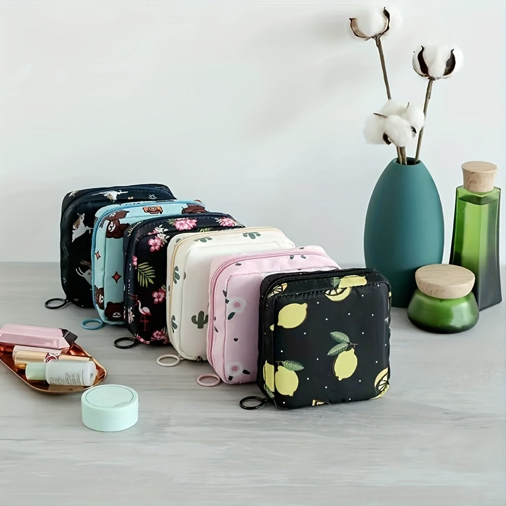 Cartoon Pattern Sanitary Napkin Bag Travel Storage Bag