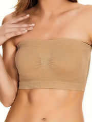 3pcs Strapless Bandeau Bras Comfy & Breathable Women's Everyday Bra