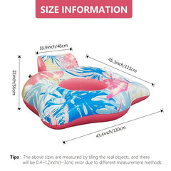 Inflatable Pool Lounger Seat Circle Thickened PVC Floating Chair