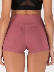 Yoga Shorts with Pocket Women's Fitness Running Shorts
