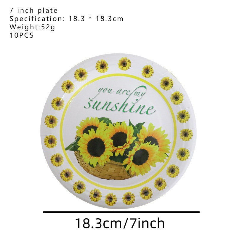Sunflowers Party Supplies Tableware Balloons Decor