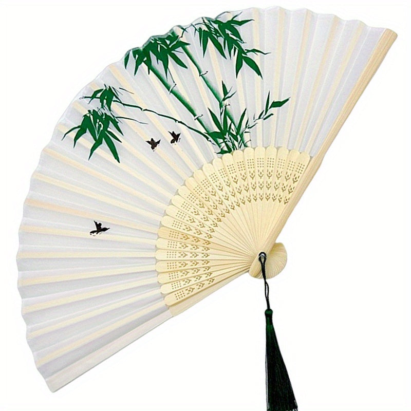 Chinese Style Folding Fan Vintage Painted Fan Dance Accessories