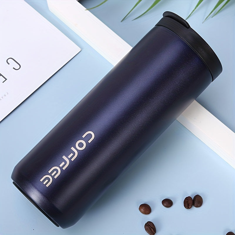 500ml Stainless Steel Insulated Coffee Cup Water Bottle for Outdoor