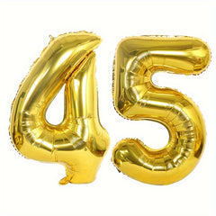 2pcs Golden Number Balloons 40 inch for Party Check Photo Anniversary