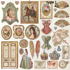Vintage Palace Style Junk Journal Sticker Scrapbooking Stickers