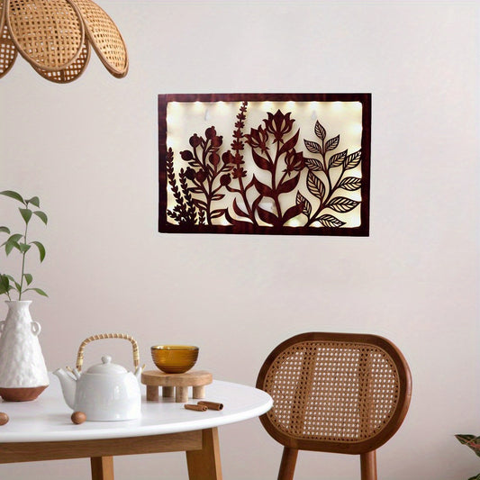 LED Retro Wooden Butterfly Wall Decoration Light