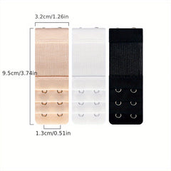 3pcs Bra Strap Extenders Comfortable Adjustable Bra Band Buckle