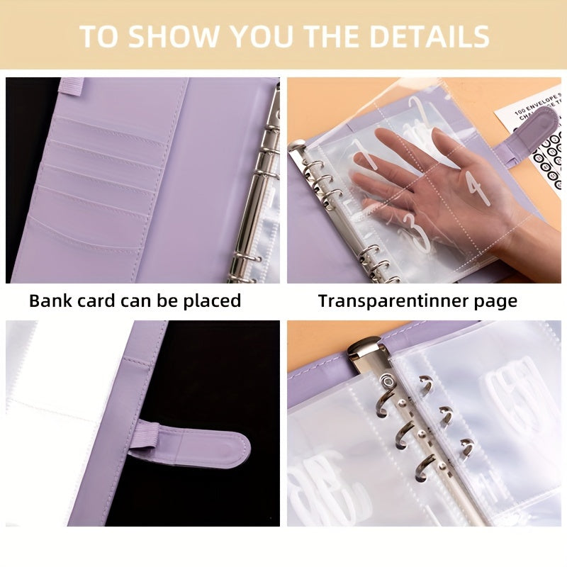 Savings Challenge Binder A5 Planner - Replaceable Core, Inner Lining, Cardboard