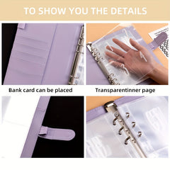 Savings Challenge Binder A5 Planner - Replaceable Core, Inner Lining, Cardboard