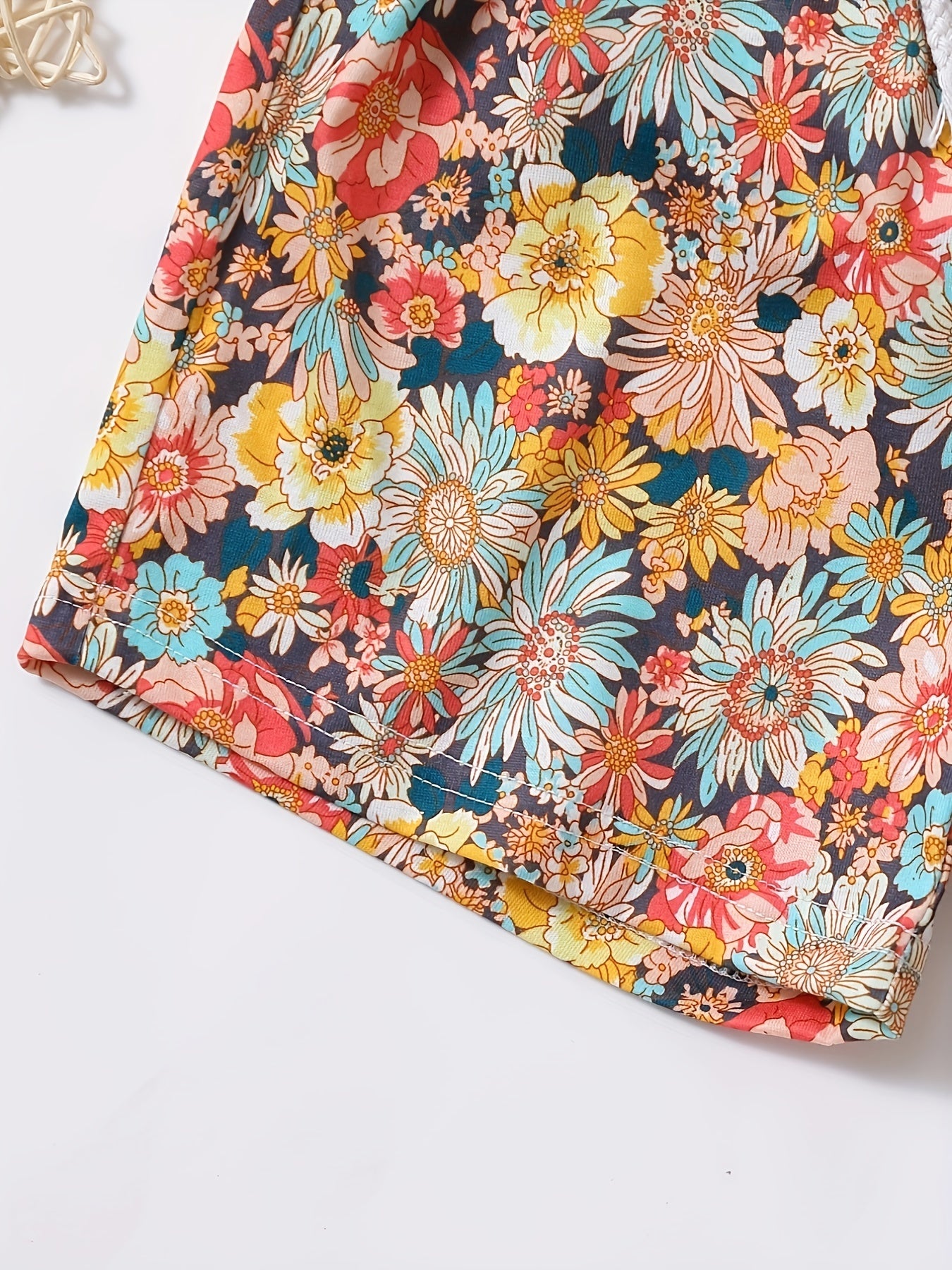 Girls' Hawaiian Style Beach Shorts Set
