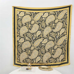 Floral Print Silk Square Scarf Bandana for Women