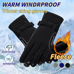 Winter Outdoor Gloves Windproof Waterproof With Adjustable Buckle