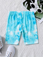 Kid Girl's Bow Graphic Cropped Leggings