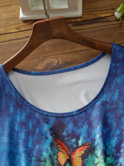 Colorblock Butterfly Print Tank Top