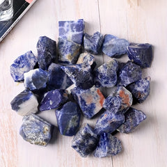 Natural Sodalite Crystal Stone 100-300g Raw Material Gravel Aromatherapy