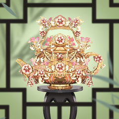 Piececool Jade Tea Pot 3D Metal Puzzle Chinese Style Stainless Steel Assembly Mo