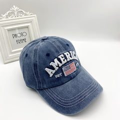 Retro Sunscreen Baseball Cap for Men Embroidery Strap
