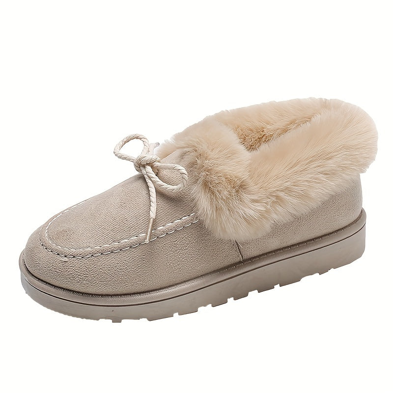 Winter Snow Boots Plush Fur Lined Keep Warm Short Boots