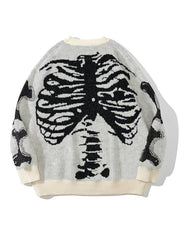Skull Print Halloween Goth Sweater Women's Long Sleeve Jumper