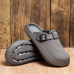 Men's Adjustable Buckle Clogs Non Slip Casual Slippers