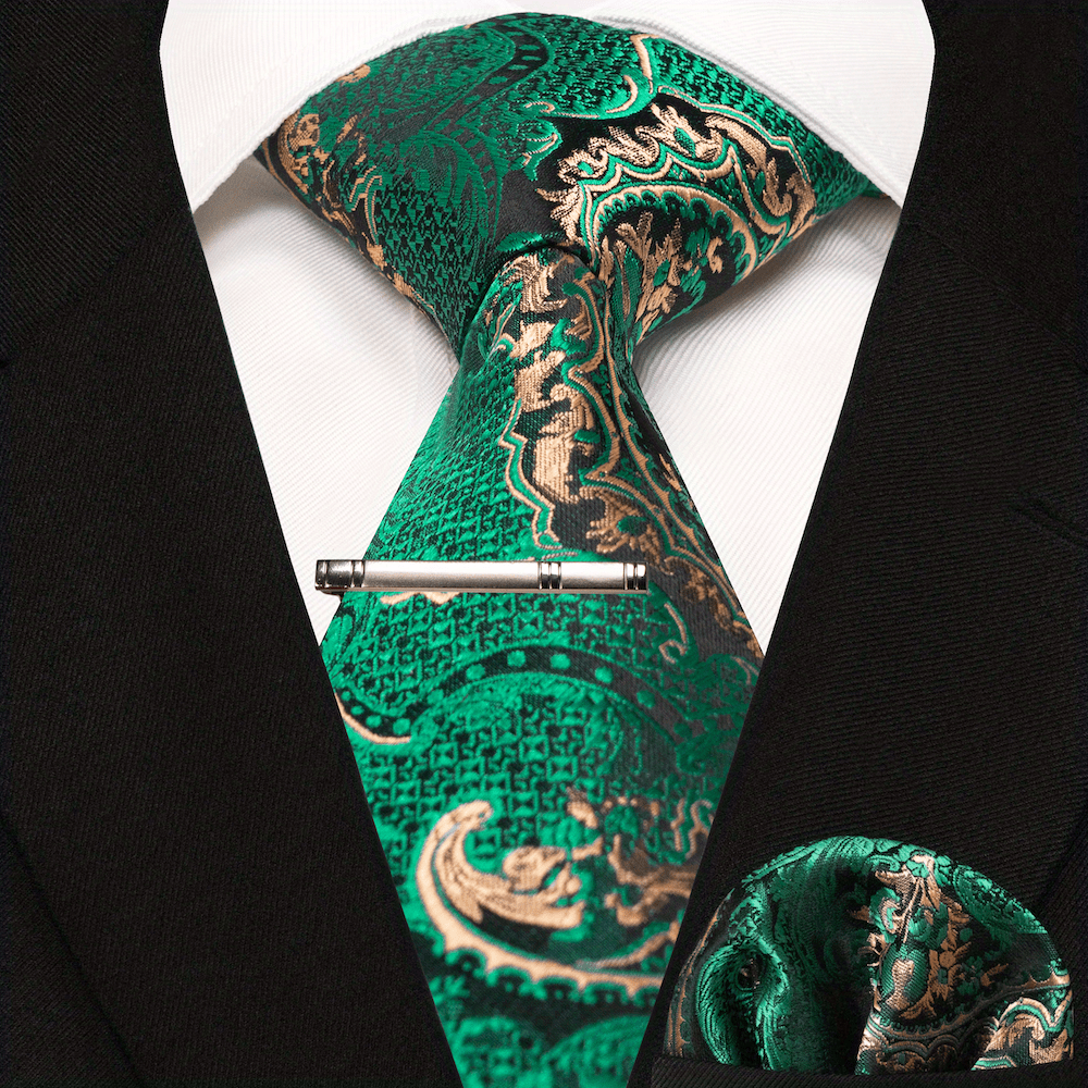 Paisley Tie And Pocket Square Set For Men