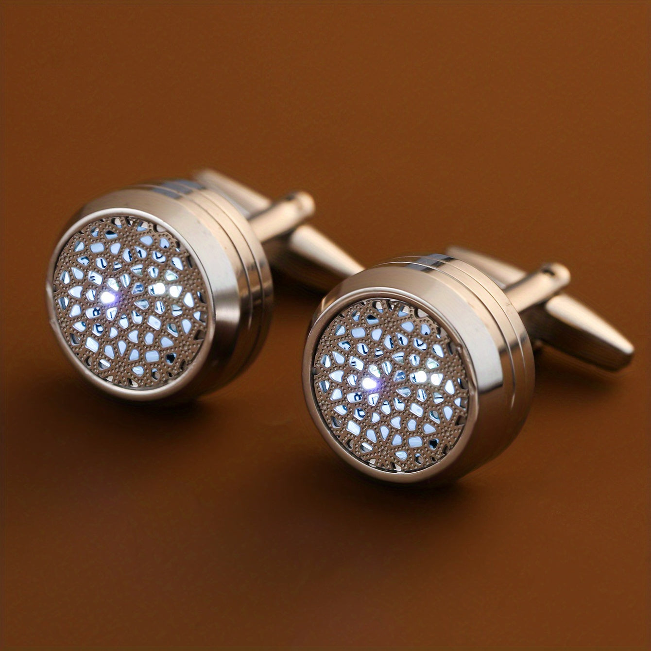 Golden Stainless Steel Cufflinks for Men
